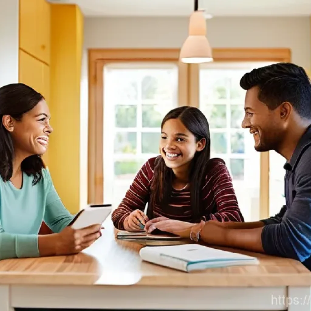 성교육과 성적 문제 상담 - **Prompt:** A diverse family (mother, father, and two children, one pre-teen and one teenager) are c...