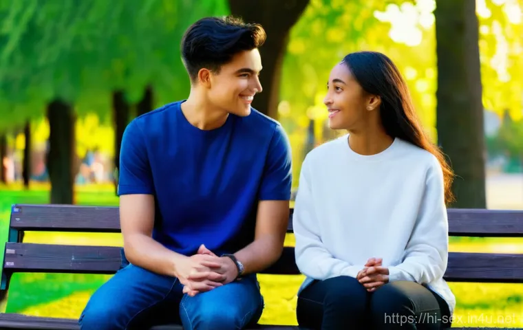 성교육과 성적 문제 상담 - **Prompt:** A group of three ethnically diverse teenagers (two girls and one boy), all casually and ...