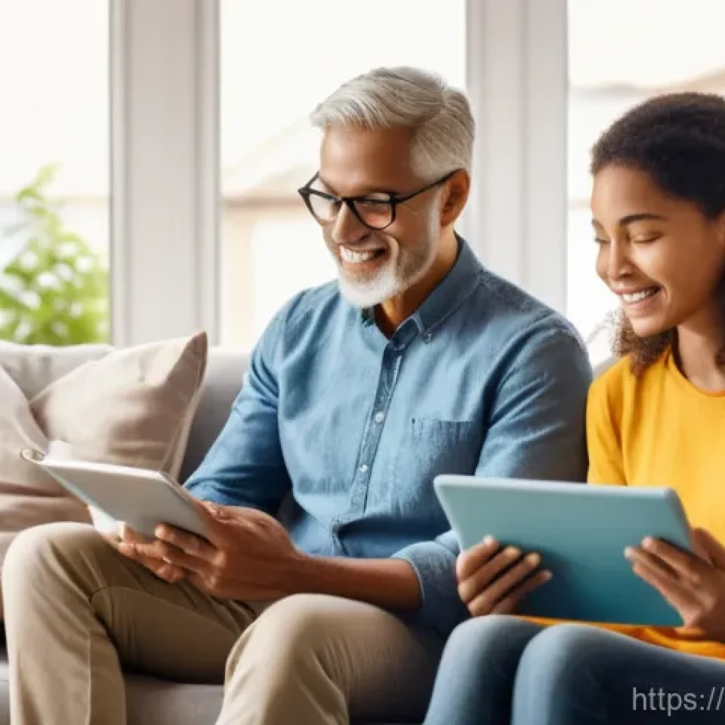 성교육과 성적 욕망의 사회적 영향 - **Prompt 1: Open Family Dialogue on Learning**
"A cozy and well-lit living room scene. A mother ...