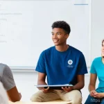 성교육과 올바른 피임법 - **Prompt:** A diverse group of teenagers and young adults (appearing 15-20 years old), male and fema...