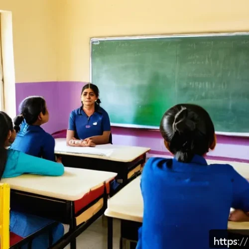 Home 30 성교육과 성적 개방성 - A diverse group of Indian teenagers and young adults sitting in a bright, welcoming classroom engage...